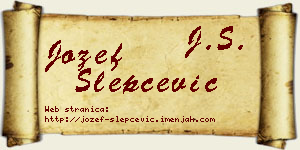 Jožef Slepčević vizit kartica